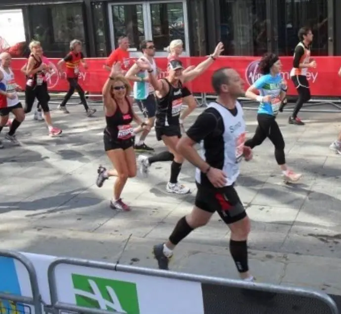 Martin & Mel running the London Marathon